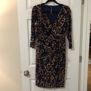 Chaps Faux Wrap Dress